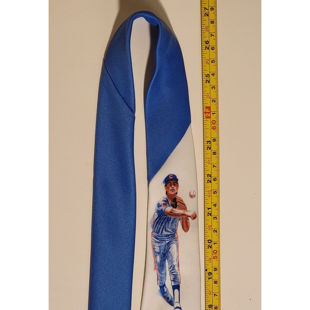 Men's Ralph Marlin Chicago Cubs Necktie 100% Polyester Classic Baseball - Picture 8 of 8